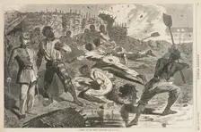 A Shell in the Rebel Trenches, 1863. Creator: Unknown
