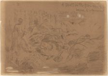 A Shell in the Trenches before Richmond [recto], 1862. Creator: Winslow Homer