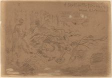 A Shell in the Trenches before Richmond [recto], 1862. Creator: Winslow Homer