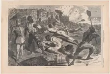 A Shell in Rebel Trenches (Harper's Weekly, Vol. VII), January 17, 1863. Creator: Unknown