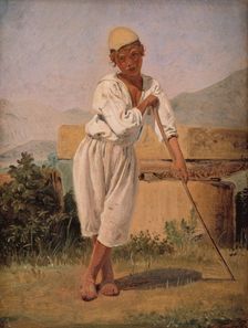 A Sheperd Boy. Pompeii, 1838. Creator: Constantin Hansen