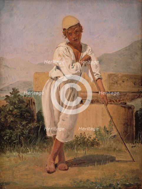 A Sheperd Boy. Pompeii, 1838. Creator: Constantin Hansen.