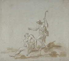A Shepherd Addressing a Seated Male Nude., n.d.. Creator: Alessandro Magnasco