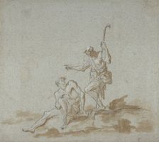 A Shepherd Addressing a Seated Male Nude., n.d.. Creator: Alessandro Magnasco