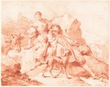 A Shepherd Family Resting, 1735/1740. Creator: Giovanni Battista Piazzetta