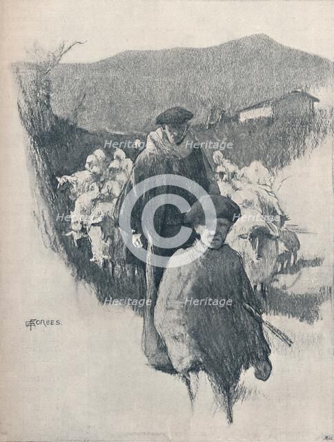 'A Shepherd of the Pyrenees', c19th century. Artist: Elizabeth Adela Forbes.