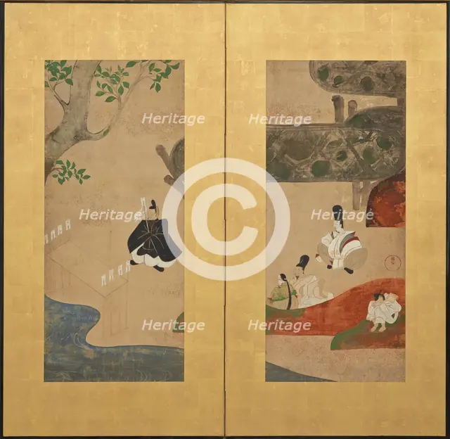 A Shinto ceremony, Edo period, late 17th-early 18th century.  Creator: Ogata Kenzan.