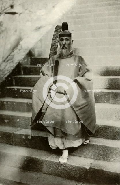 'A Shinto Priest', 1910. Creator: Herbert Ponting.