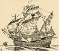 A Ship of the time of Christopher Columbus (1931). Artist: Charles Henry Bourne Quennell