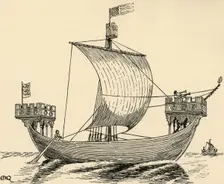 A Ship of the time of Edward I. (based on the Dover seal, 1284) (1931). Artist: Charles Henry Bourne Quennell