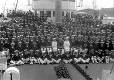 A ship's crew on deck, early 20th century