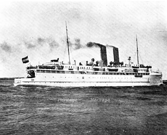 A ship...to carry trains over sixty-five miles of open sea: the train-ferry "Deutschland", 1909. Creators: Unknown, Trampus.
