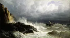 A shipwreck off the coast of Asturias, 1875. Creator: Rafael Monleon
