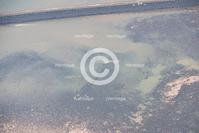 A shipwreck outside Blyth harbour, Northumberland, 2016. Creator: Dave MacLeod.