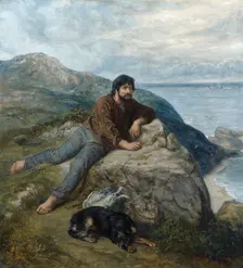 A Shipwrecked Sailor waiting for a Sail, 1881. Creator: John Evan Hodgson