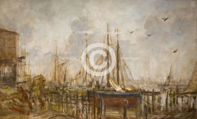A Shipyard, Shoreham, Sussex, 1926. Creator: Philip Wilson Steer.