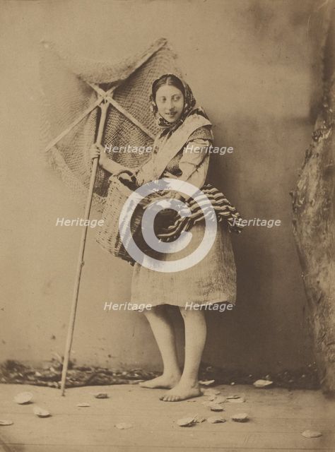 A Shrimp Fisher Girl, c. 1854. Creator: Jacques Antoine Moulin.
