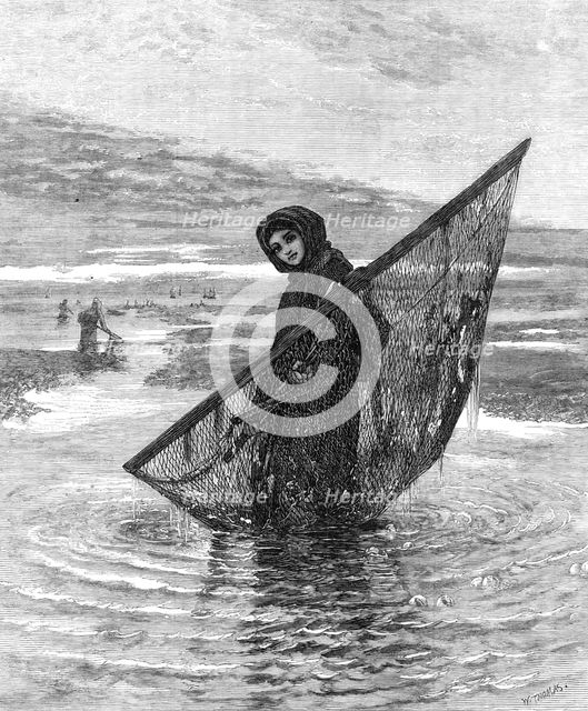 "A Shrimper", by L. Smythe, in the winter exhibition at the French Gallery, Pall-Mall, 1868. Creator: W Thomas.