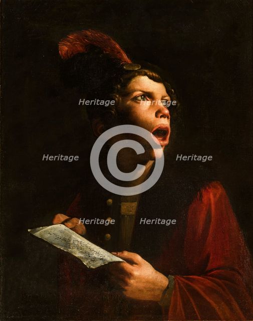 A singer, 1650. Creator: Paolini, Pietro (1603-1682).