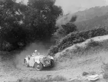 A Singer Nine taking part in the Barnstaple Trial, Barnstaple, Devon, 1935