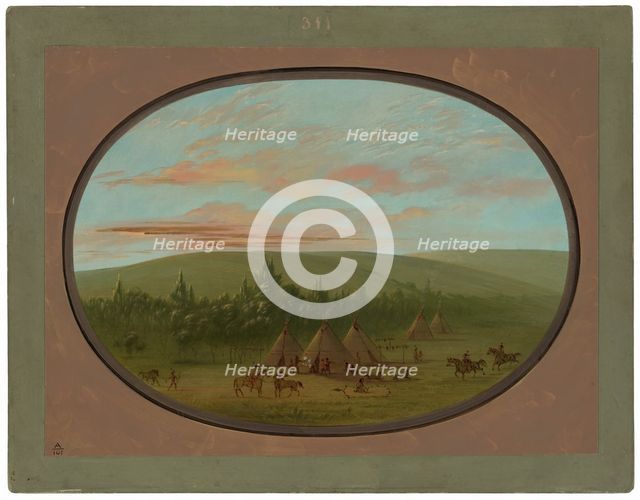 A Sioux Village, 1861/1869. Creator: George Catlin.
