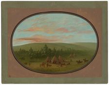 A Sioux Village, 1861/1869. Creator: George Catlin