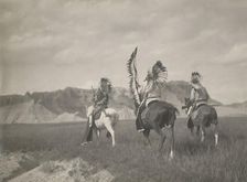A Sioux war party, 1905. Creator: Edward Sheriff Curtis