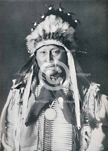 A Sioux chief in his warpaint, 1912. Artist: Robert Wilson Shufeldt.