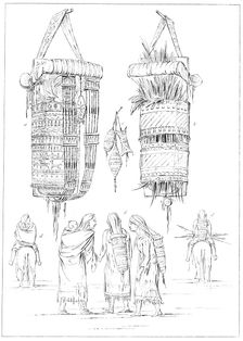A Sioux Cradle and Modes of Carrying Their Children 1841.Artist: Myers and Co