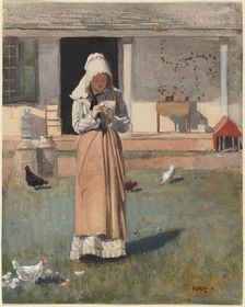 A Sick Chicken, 1874. Creator: Winslow Homer