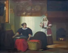 A Sick Child, 1670. Creator: Pieter de Hooch