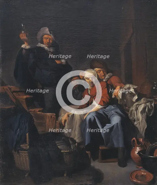 A Sick Peasant Woman, 1646-1664. Creator: Cornelis Bega.