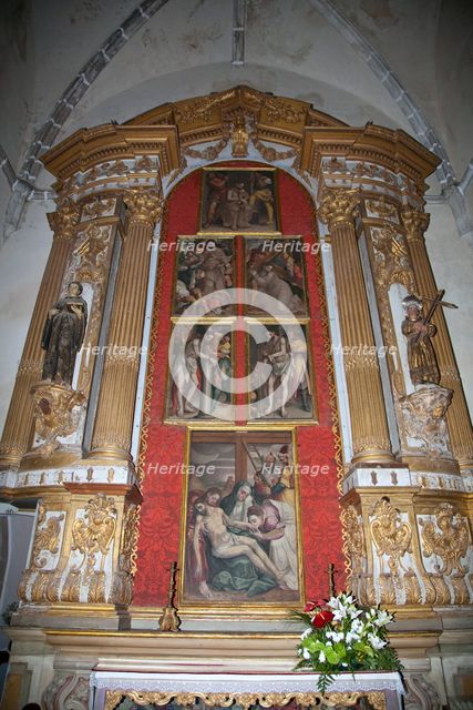 A side altar with Flemish paintings, Sao Francisco Church, Evora, Portugal, 2009. Artist: Samuel Magal