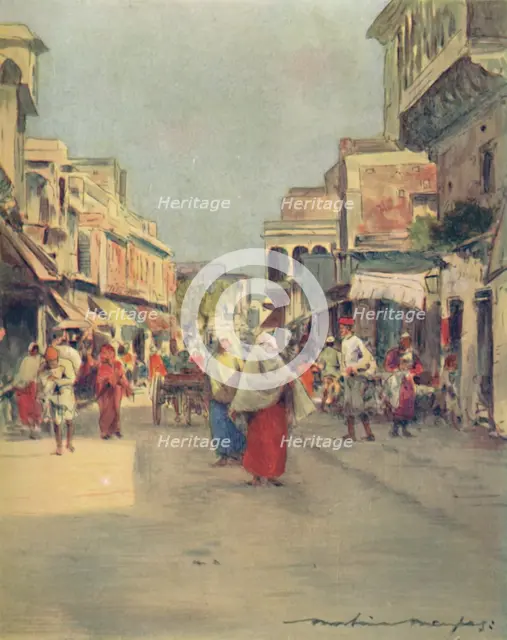 'A Side Street in Agra', 1905. Artist: Mortimer Luddington Menpes.