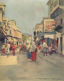 A Side Street in Agra 1905. Artist: Mortimer Luddington Menpes