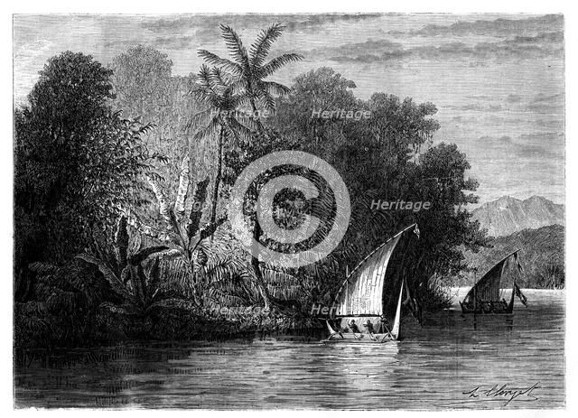 A sight at Celebes, Indonesia, 19th century.Artist: Hubert Clerget