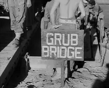 A Sign Reading Grub Bridge 1943. Creator: British Pathe Ltd