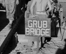 A Sign Reading Grub Bridge 1943. Creator: British Pathe Ltd