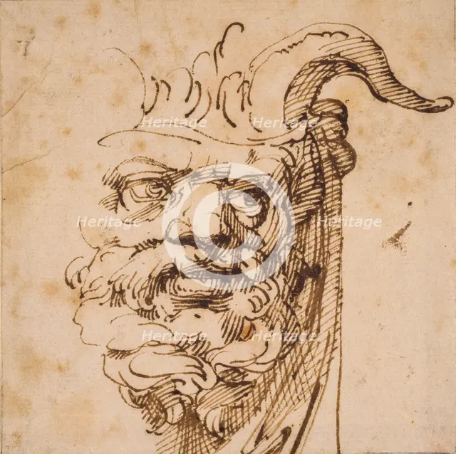 A silvan Mask, 1570-1602. Artist: Agostino Carracci.