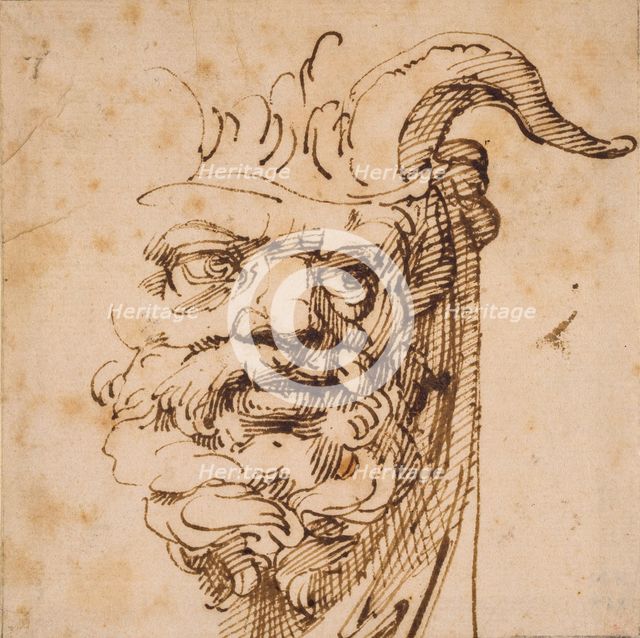 A silvan Mask, 1570-1602. Artist: Agostino Carracci.