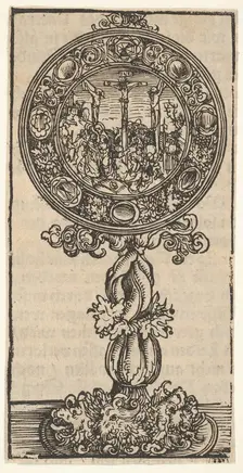 A Silver-Gilt Pacifical with a Crucifixion, from the Large Series of Wittenberg Reliquaries, 1509. Creator: Lucas Cranach the Elder