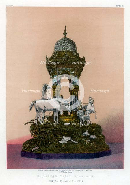 'A Silver Table Fountain', 19th century.Artist: John Burley Waring