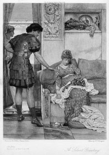 A Silent Greeting 20th century.Artist: Sir Lawrence Alma-Tadema