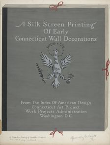A Silk Screen Printing of Early Connecticut Wall Decorations, Portfolio Cover, c. 1941. Creator: Lawrence Flynn