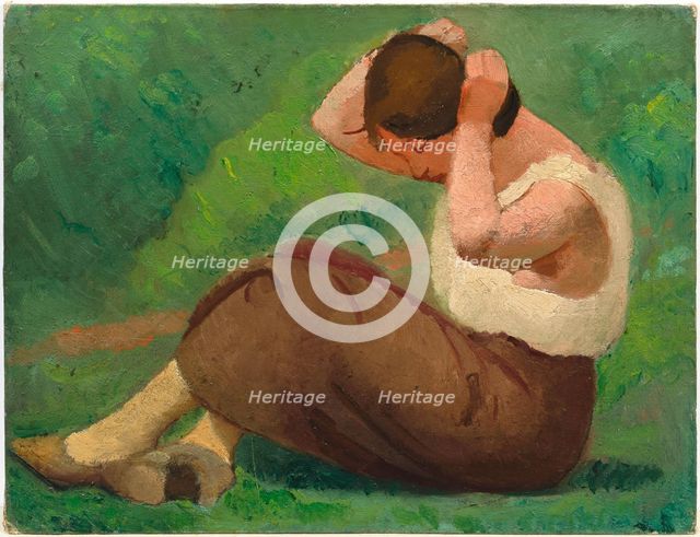 A sitting woman, c1920-1925. Creator: González i Pellicer, Julio (1876-1942).
