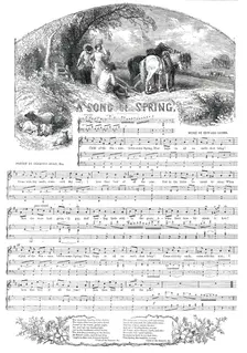 A Song of Spring, 1850. Creator: Edmund Evans