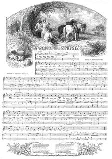 A Song of Spring, 1850. Creator: Edmund Evans