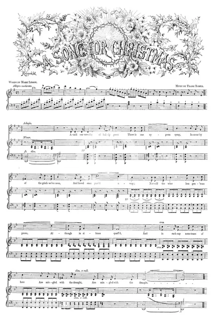 A Song for Christmas, 1857. Creator: Macquaid.