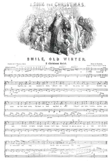 A Song for Christmas - "Smile, Old Winter", 1850. Creator: Unknown
