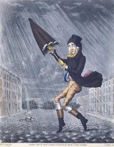 A Soaker or a Real Cat and Dog Day 1825. Artist: G Hunt